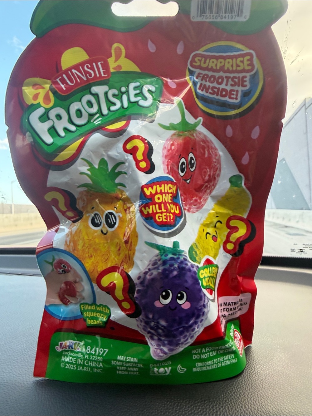 Funsie Frootsies Surprise Squeeze Toy - Red, Yellow, Purple, Green mystery